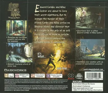 Alone in the Dark - The New Nightmare (GE) box cover back